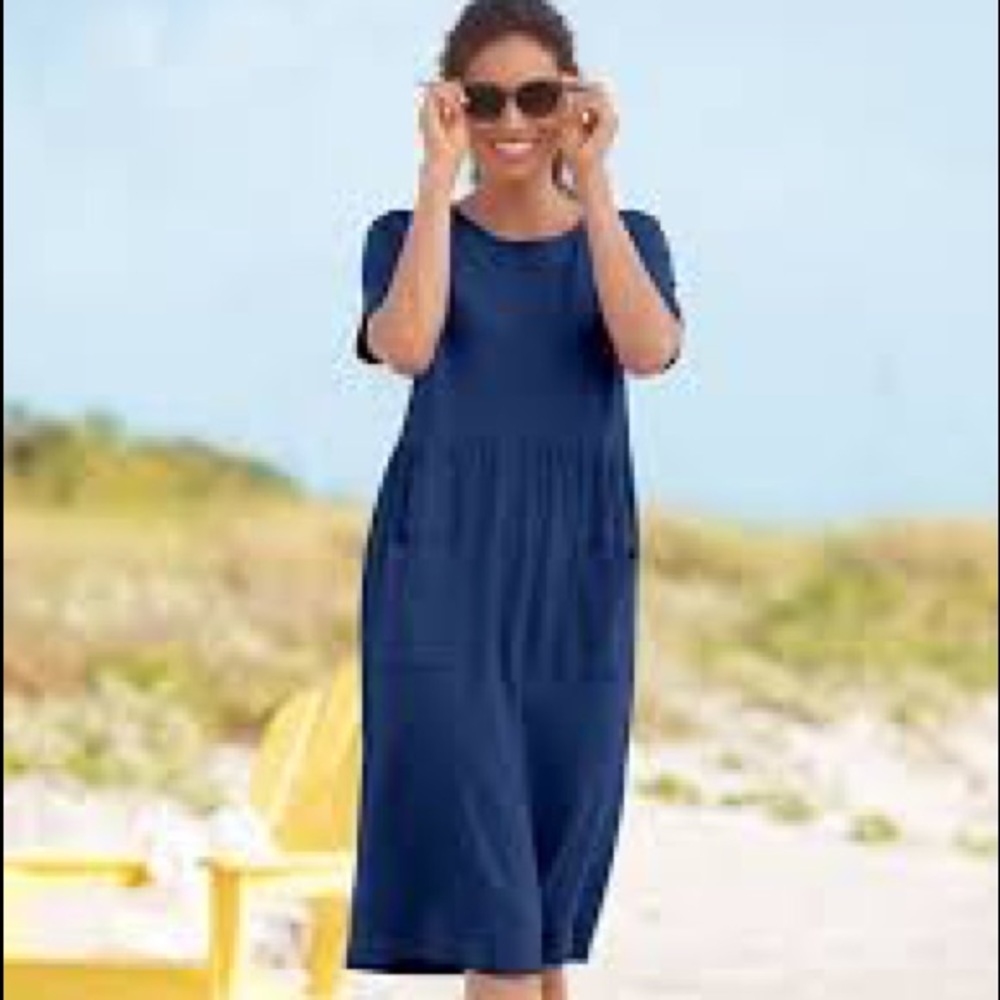 Navy casual dress NWOT. PL Appleseeds